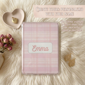 Cozy Plaid Design Personalized Kindle Insert | Custom Insert | Satin or Holographic Finish | Bookish Gift for Readers