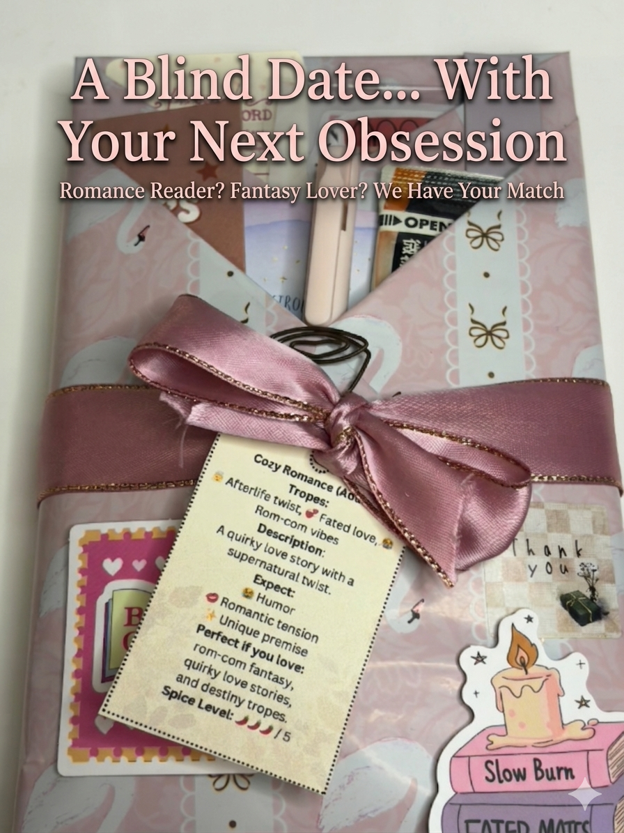 Blind Date with a Book | Deluxe Mystery Book Box | Hand-Picked Romance, Fantasy & Dark Romance, Mystery Book
