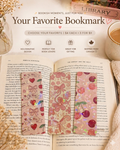 Cozy Bookish Bookmarks, Holographic Bookmark for Book Lovers, Cute Romantasy Reader Gift, Floral Aesthetic Bookmark, Handmade Stationery for Women | 1 for $4 or 3 for $9