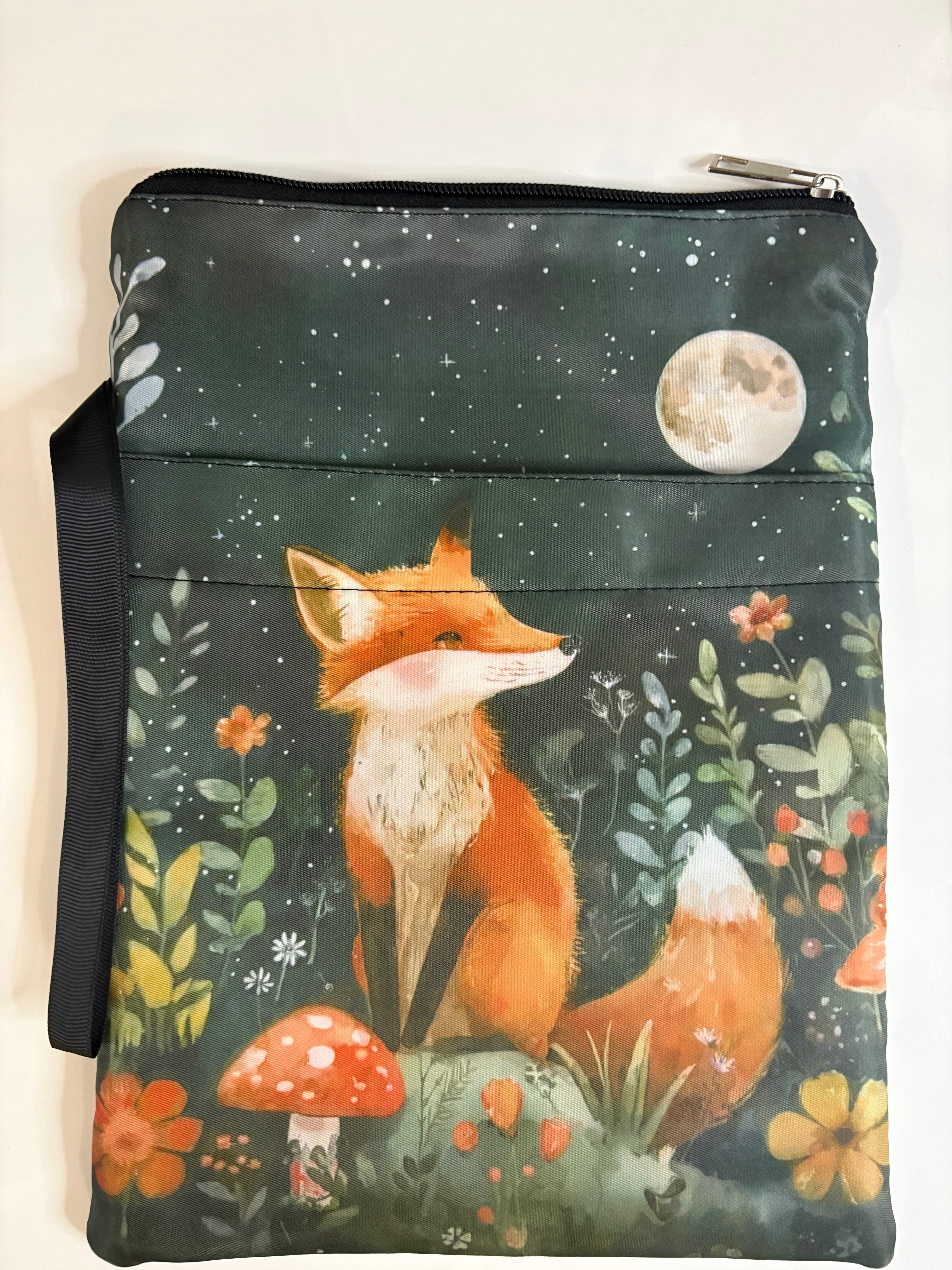 Double-sided Book Sleeve with zipper and front pocket