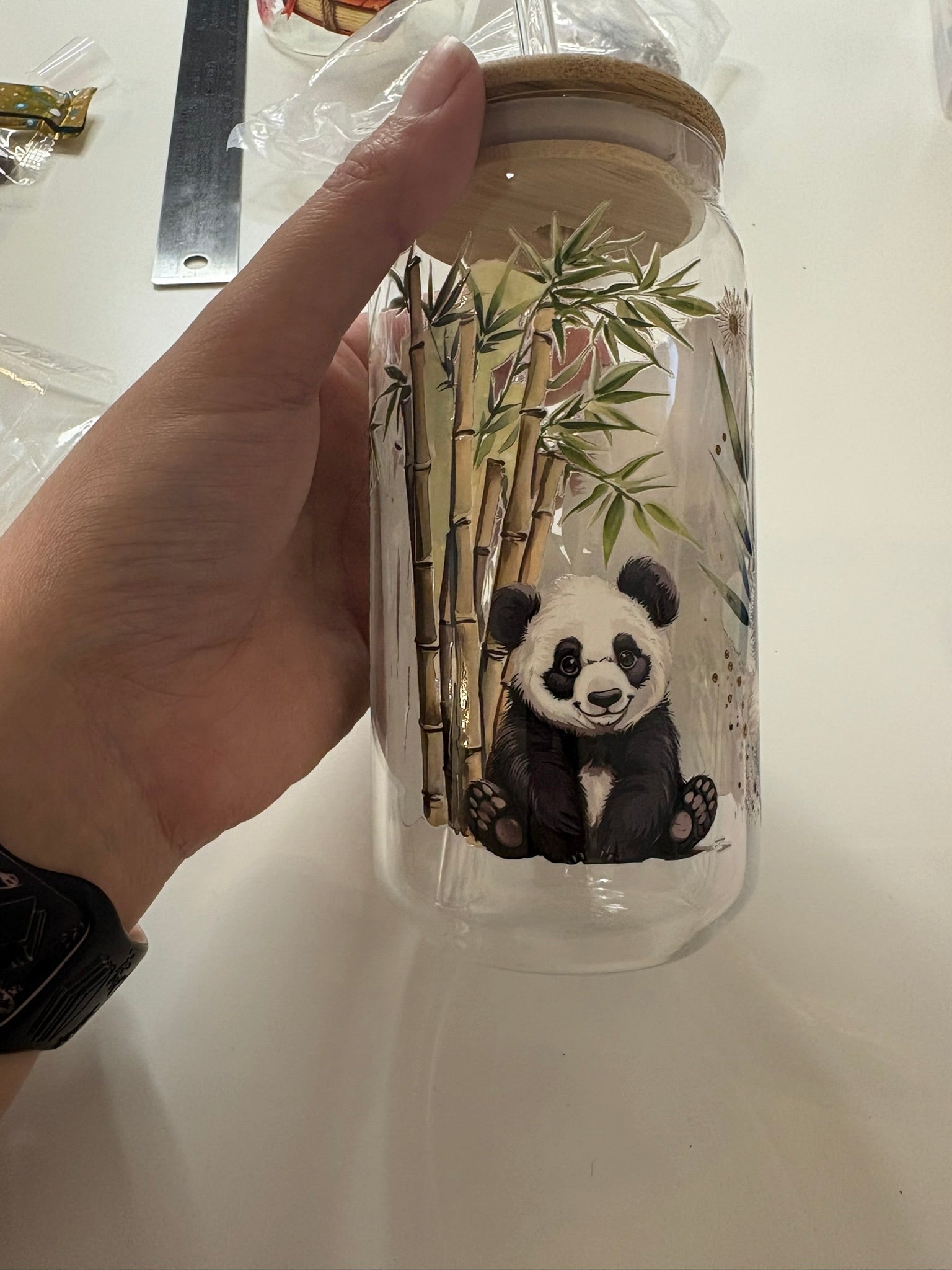 16 oz Bookish Glass tumbler(with straw)