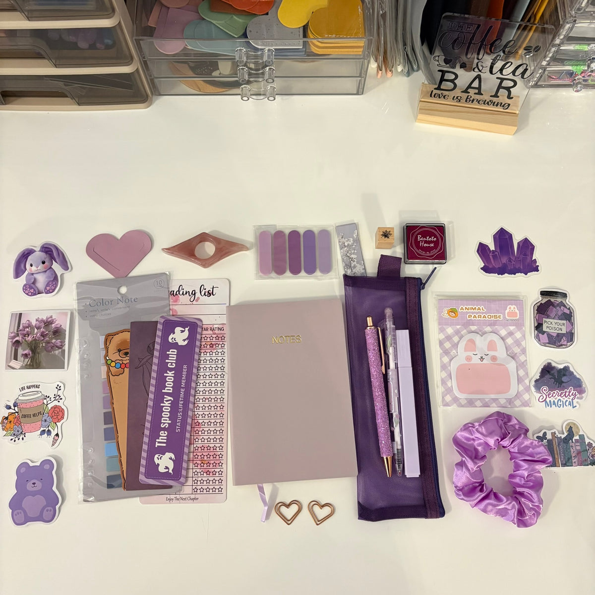 Purple Bookish Bundle — Cozy Stationery Gift Box