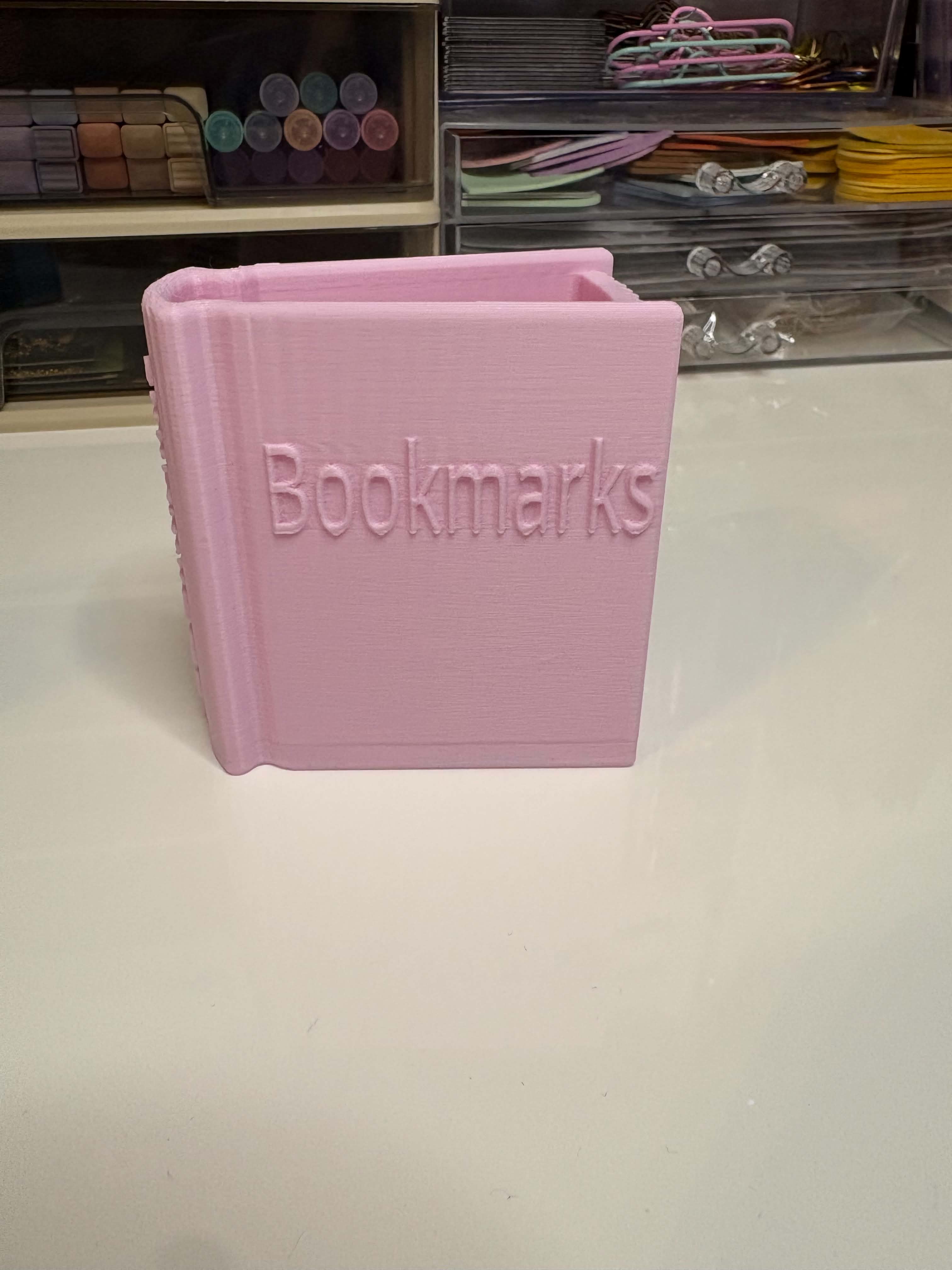 Bookmark Holder Book Storage | Bookish Organizer | Desk Bookmark Stand | Cozy Book Lover Decor