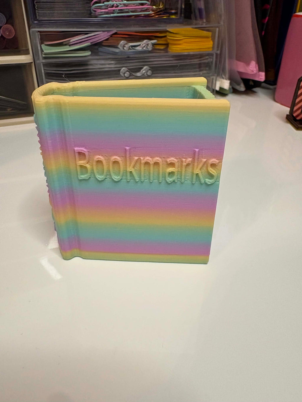 Bookmark Holder Book Storage | Bookish Organizer | Desk Bookmark Stand | Cozy Book Lover Decor