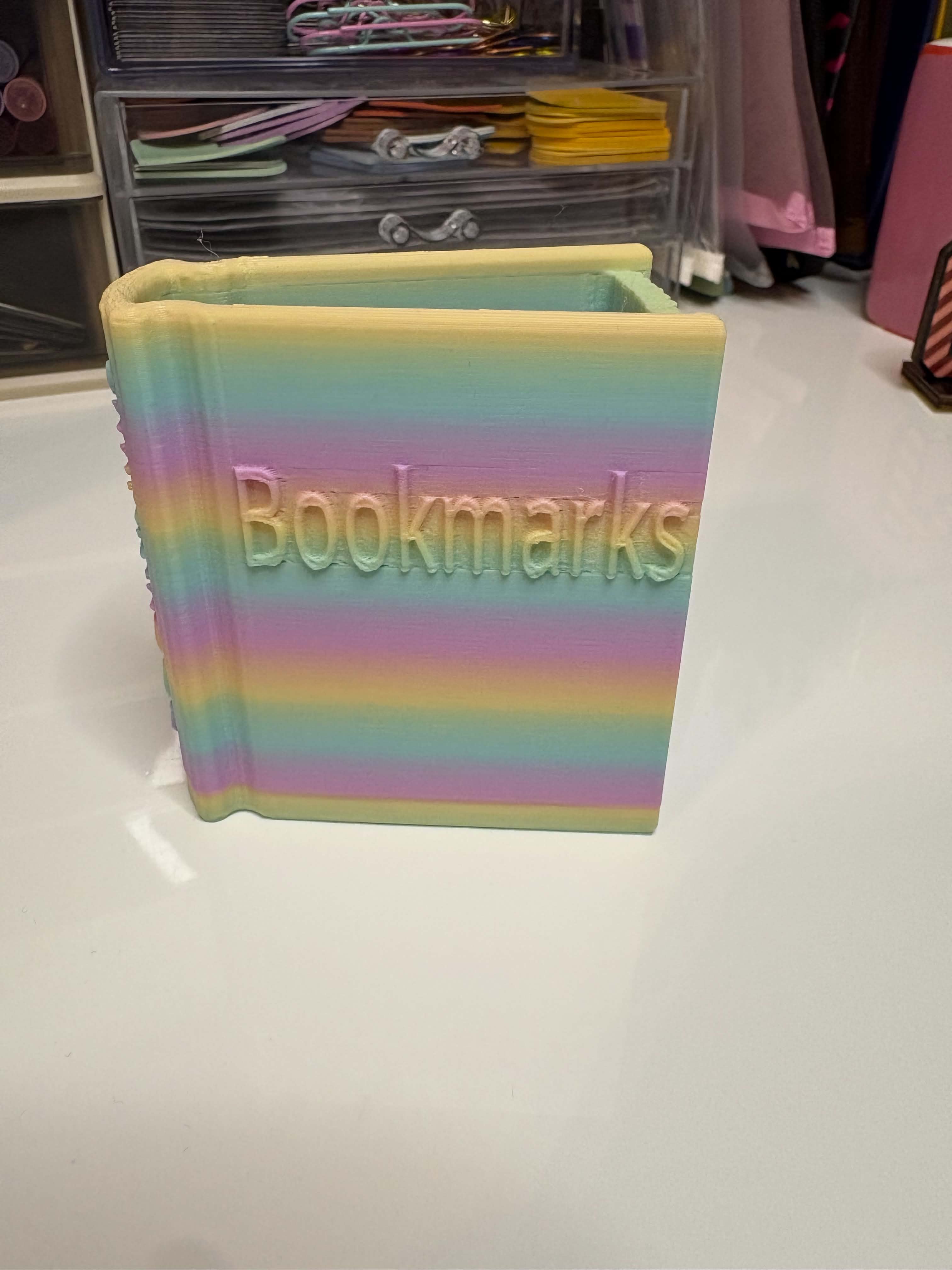 Bookmark Holder Book Storage | Bookish Organizer | Desk Bookmark Stand | Cozy Book Lover Decor