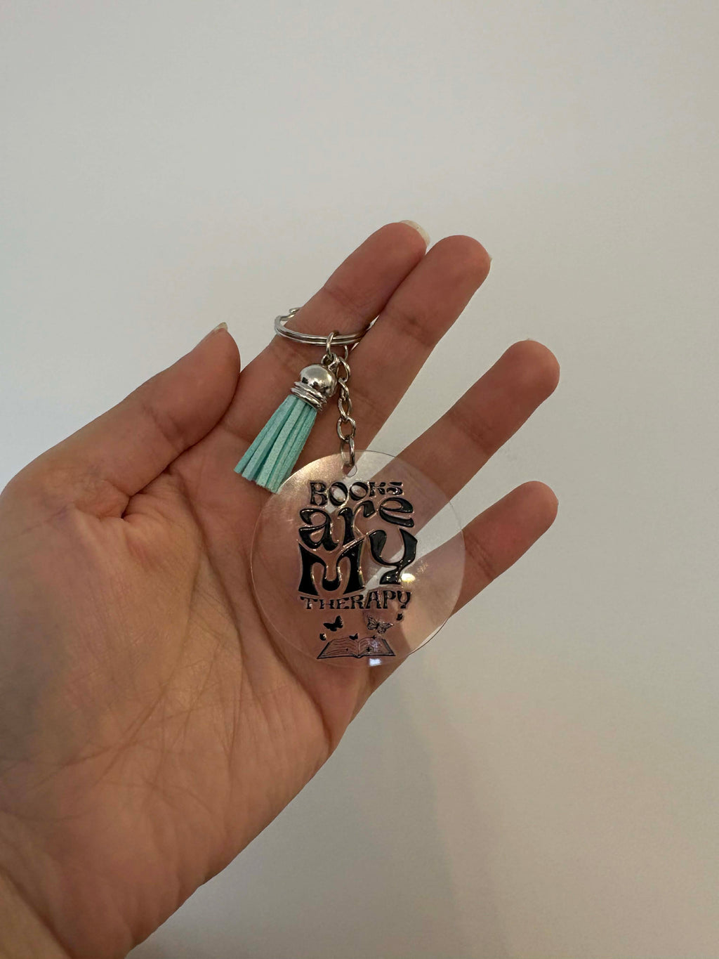 Bookish Quotes Keychain | Round Bookish Acrylic Tassel Charm Keychain | Book Lover Accessories | Bookish Merch | Bookish Stocking Stuffer