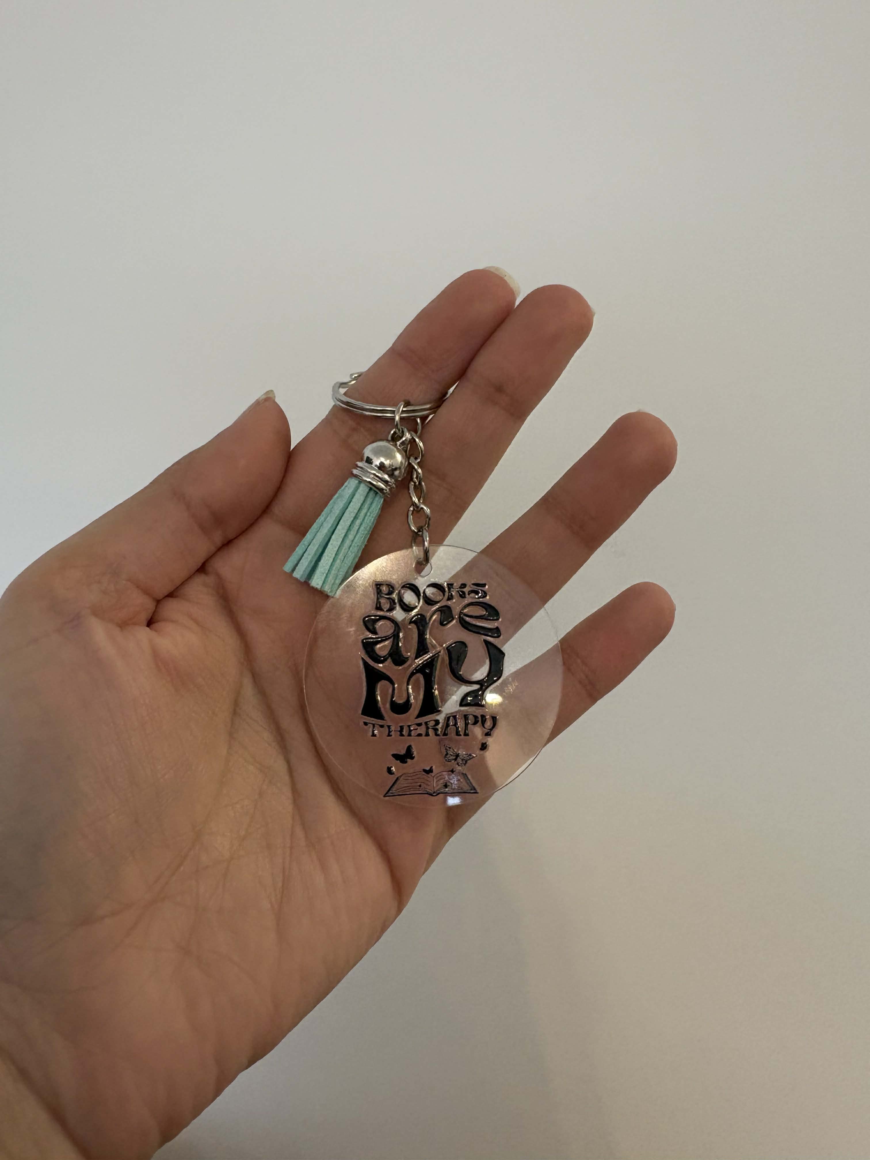 Bookish Quotes Keychain | Round Bookish Acrylic Tassel Charm Keychain | Book Lover Accessories | Bookish Merch | Bookish Stocking Stuffer