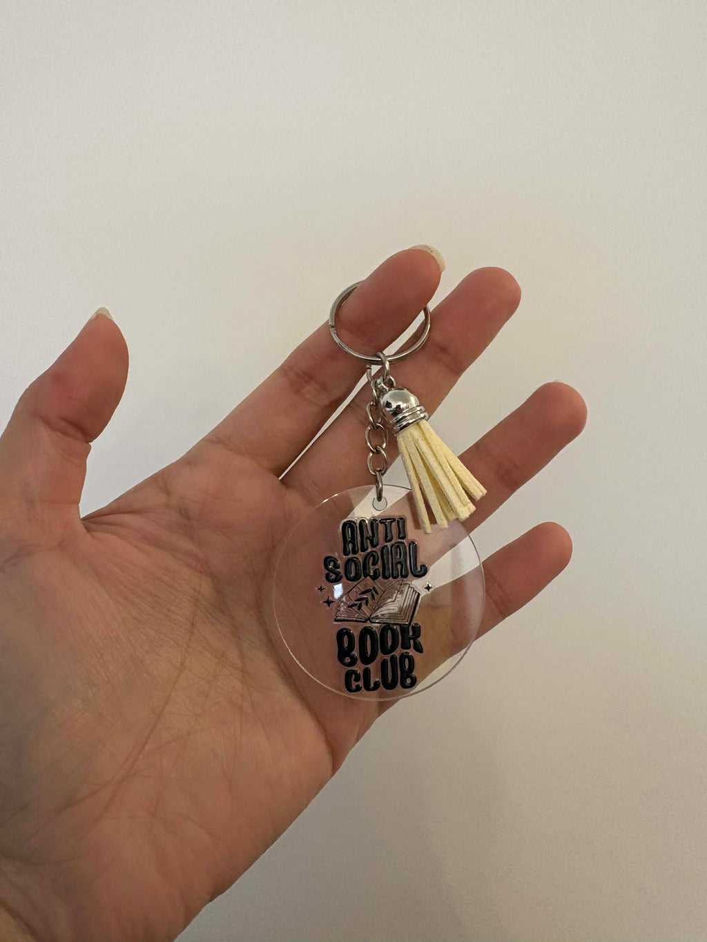 Bookish Quotes Keychain | Round Bookish Acrylic Tassel Charm Keychain | Book Lover Accessories | Bookish Merch | Bookish Stocking Stuffer