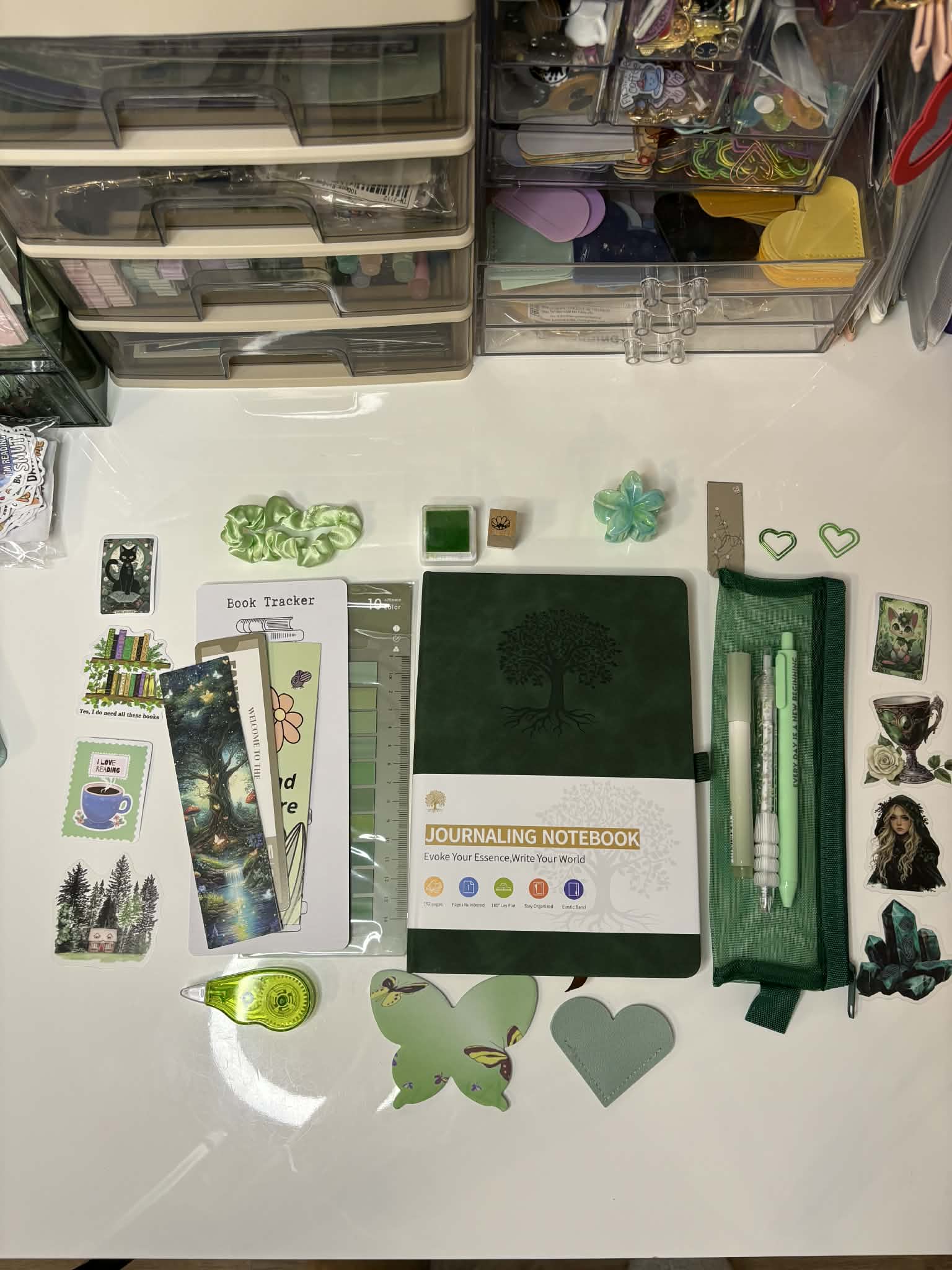 Green Mystical Bookish Bundle — Cozy Stationery & Book Lover Gift Box