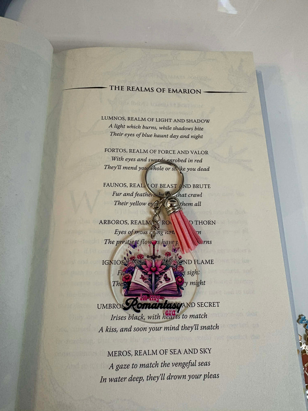 Bookish Quotes Keychain | Round Bookish Acrylic Tassel Charm Keychain | Book Lover Accessories | Bookish Merch | Bookish Stocking Stuffer