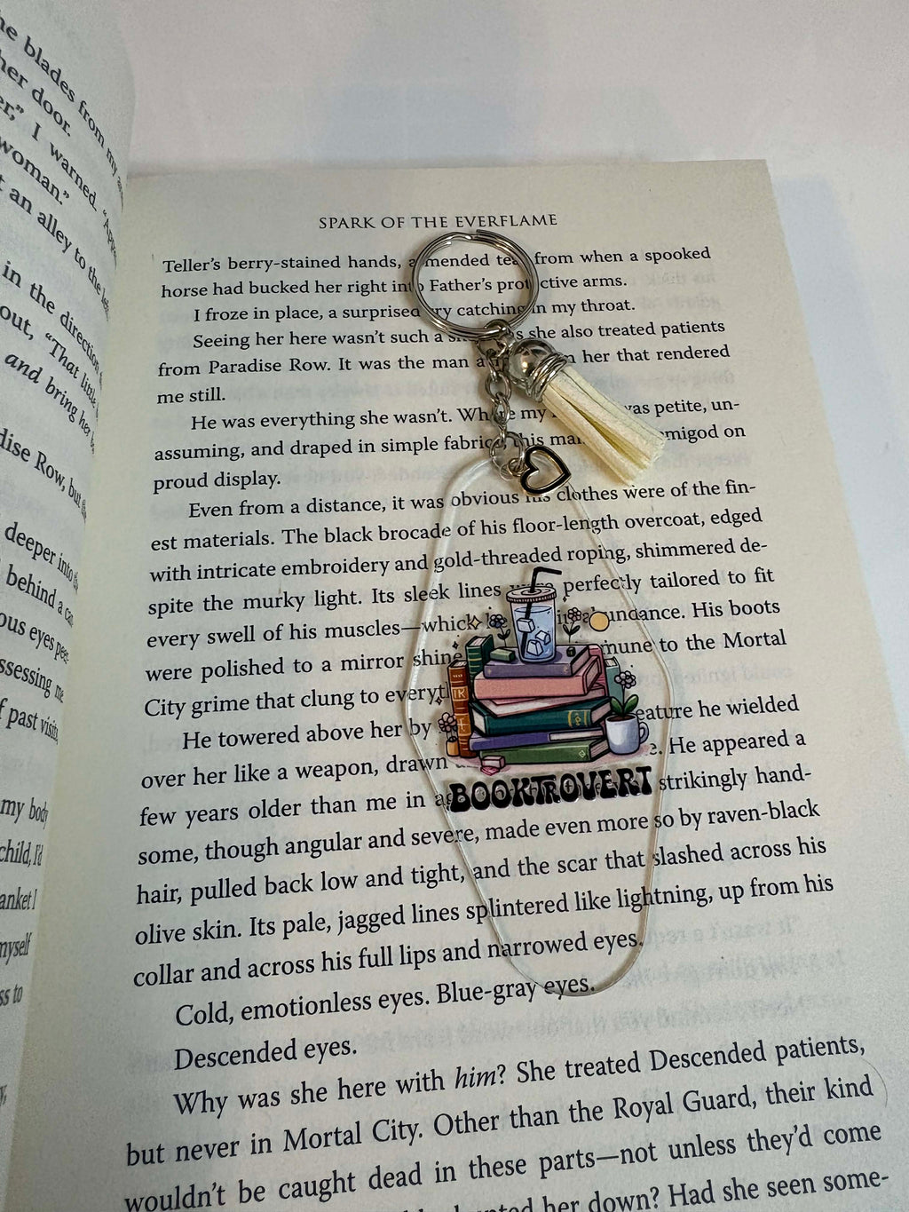Bookish Motel Keychain, Acrylic Book Lover Keychain with Tassel & Charm, Booktok Accessory, Gift for reader Canada