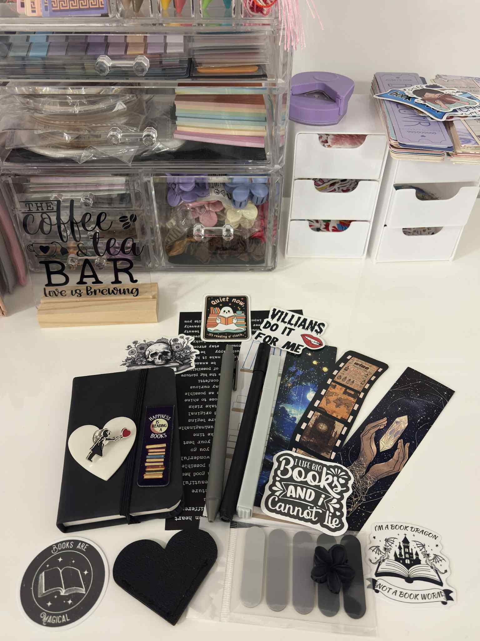 Black Bookish Bundle – Cozy Dark Academia Book Lover Gift - Books and Brew Canada