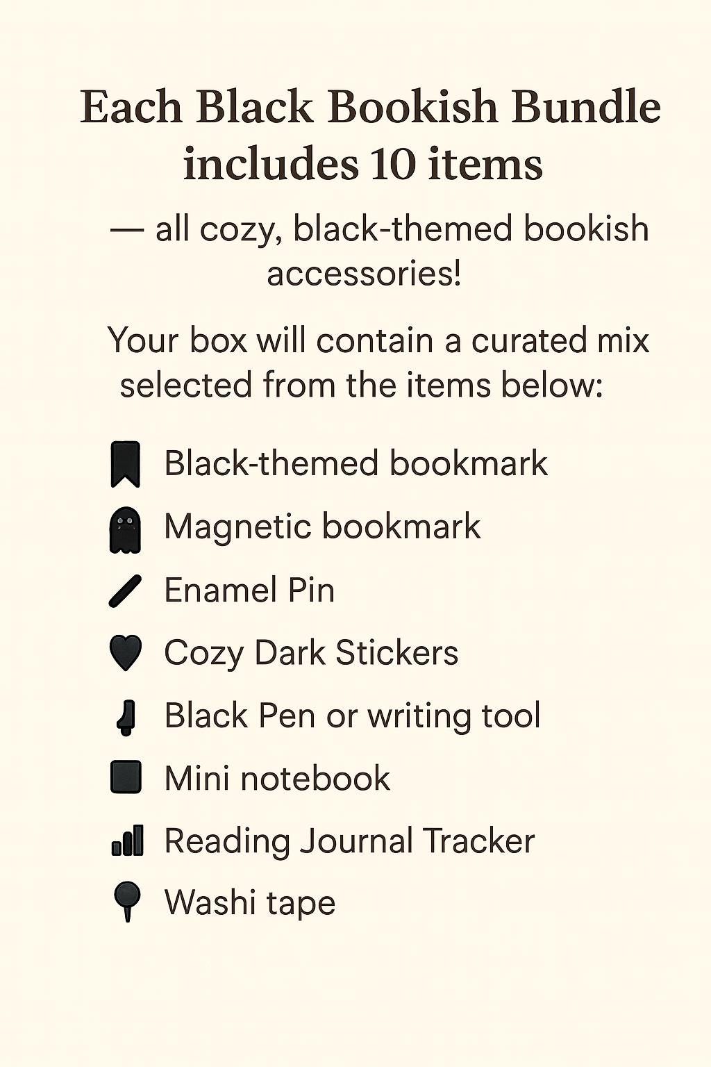 Black Bookish Bundle – Cozy Dark Academia Book Lover Gift - Books and Brew Canada