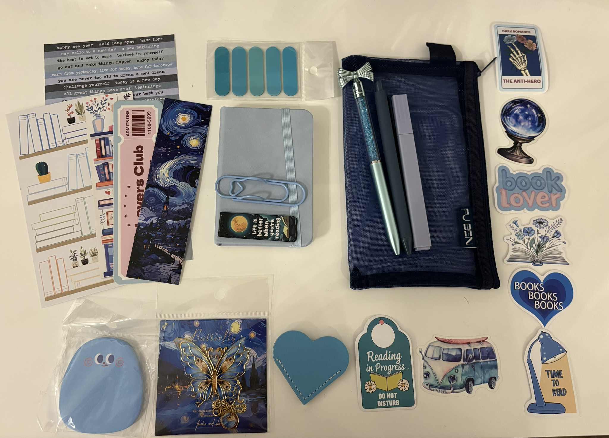 Blue Bookish bundle • Book Lover Gift Set • Reading Accessories Box• Mystery bundle - Books and Brew Canada