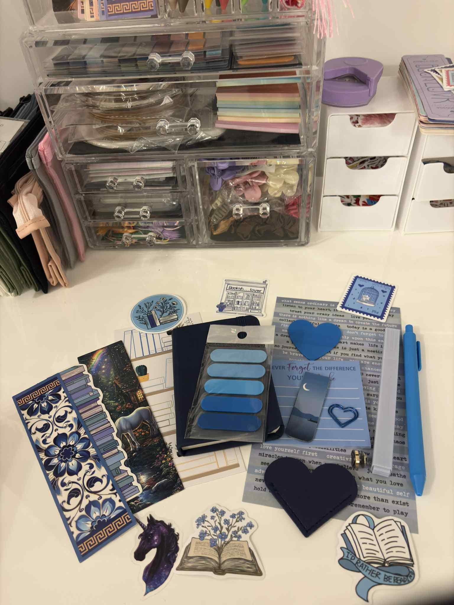 Blue Bookish bundle • Book Lover Gift Set • Reading Accessories Box• Mystery bundle - Books and Brew Canada