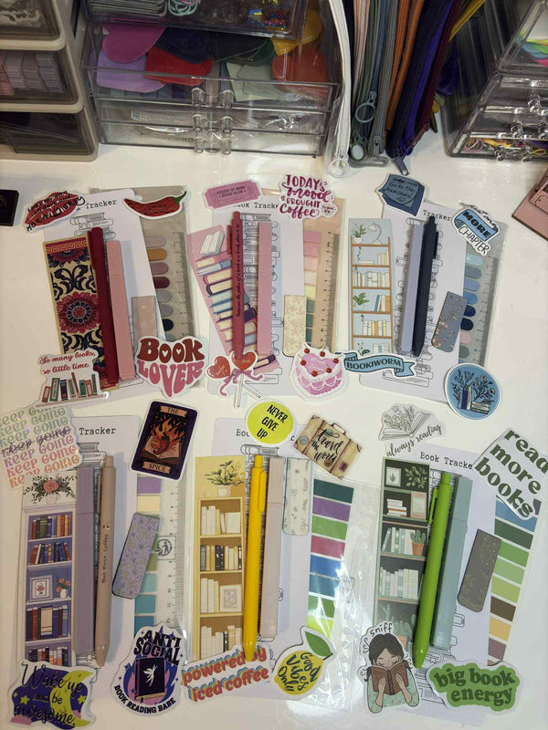 Book Annotation Kit | Starter Pack with Tabs, Bookmarks, Pens & Stickers | Bookish BookTook Gift | Free Book Review page included - Books and Brew Canada