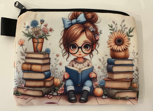 Bookish Canvas Coin Purse – Cute Reader Pouch - Books and Brew Canada