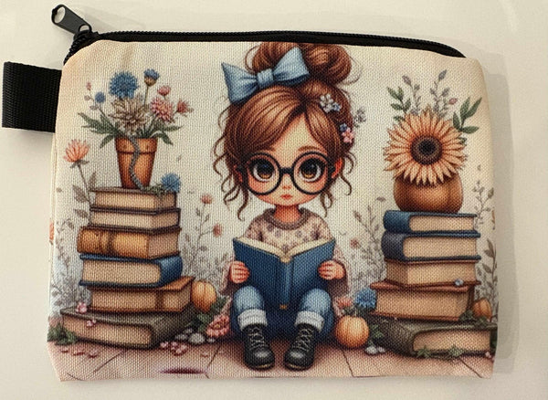 Bookish Canvas Coin Purse – Cute Reader Pouch - Books and Brew Canada