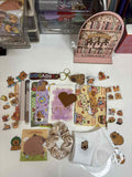 Capybara Stationery Bundle - Capybara Enamel Pin, Keyring, Bookmarks, 10 stickers, stick notes and socks - Valentine's day gift - Books and Brew Canada