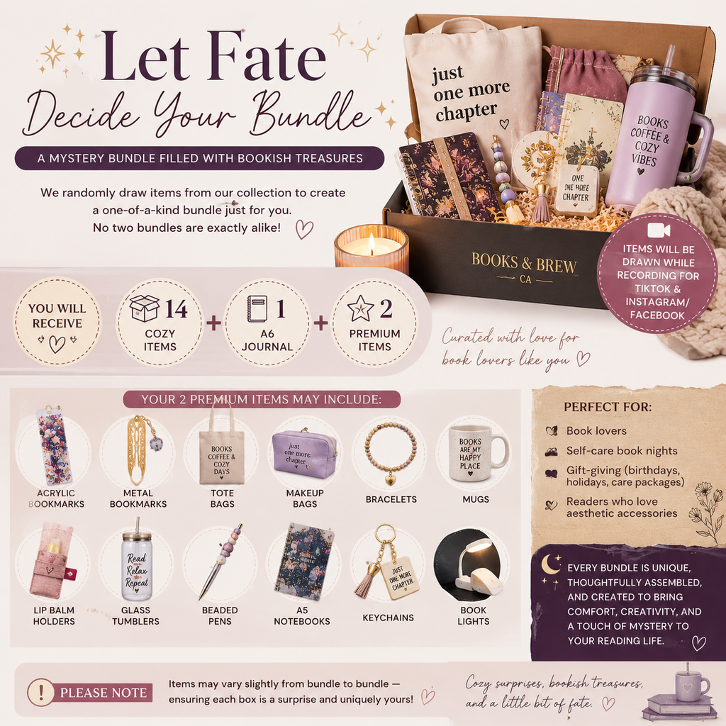 Let Fate Decide Your Bundle, Mystery Bookish Bundle, Bookish Stationery Box, Bookish Stickers and Bookmarks, Gift for Book Lovers