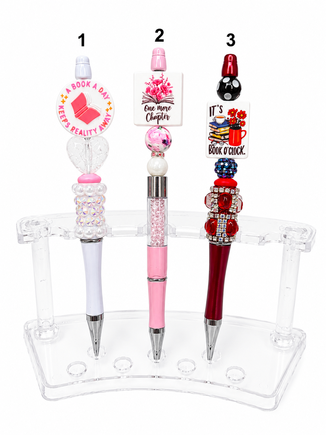 Bookish Beaded Pens | Cute Reader Gifts | Book Lover Accessories | Handmade Aesthetic Pens  | teachers gift