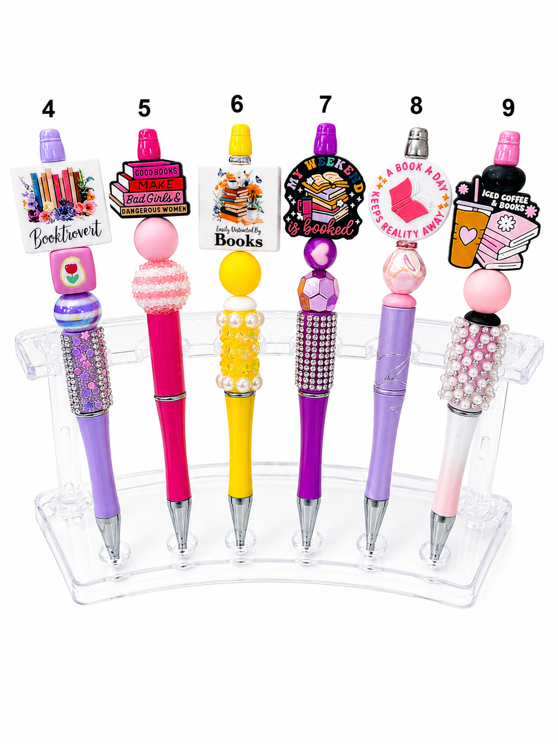 Bookish Beaded Pens | Cute Reader Gifts | Book Lover Accessories | Handmade Aesthetic Pens  | teachers gift