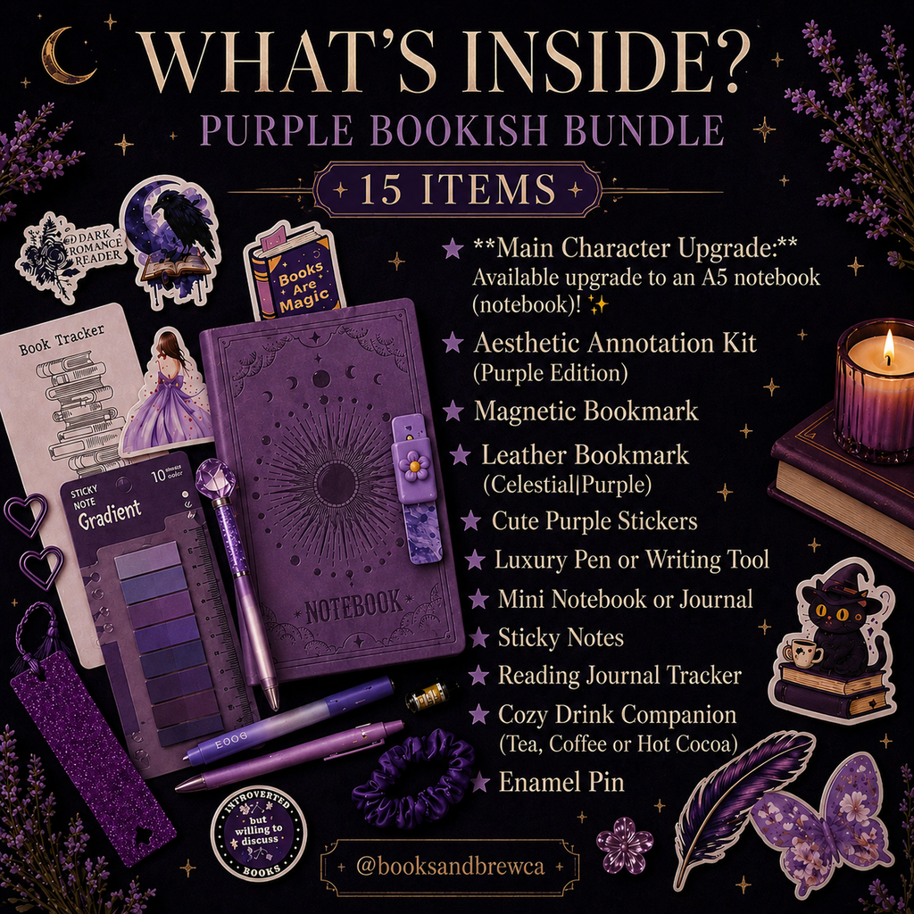 Purple Bookish Bundle — Cozy Stationery Gift Box