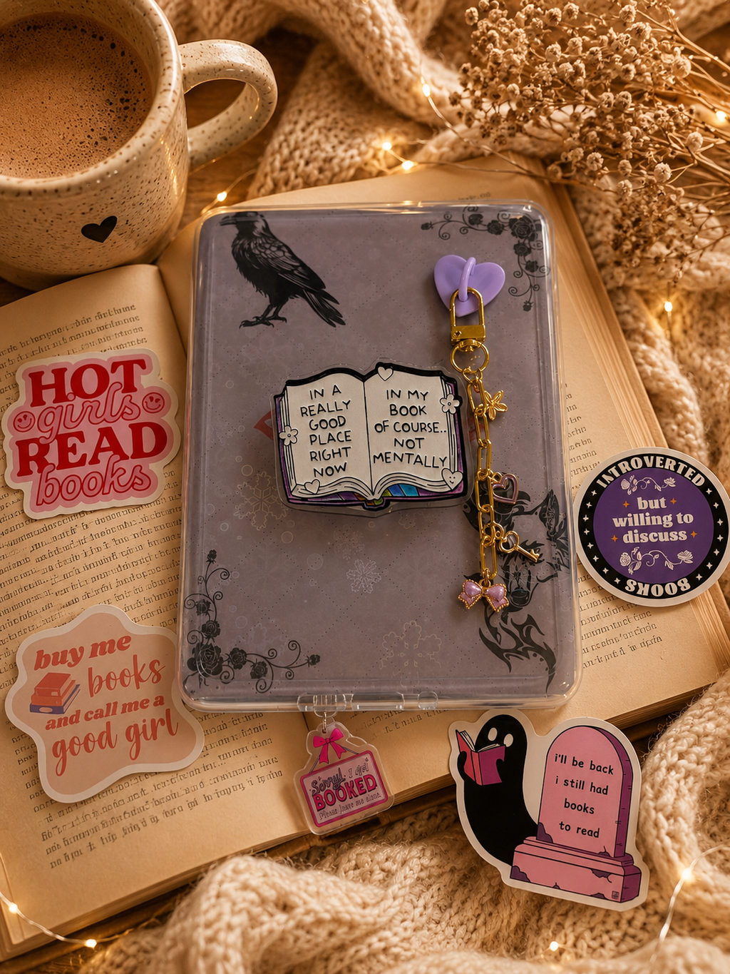 Mystery Bookish Kindle Bundle, Kobo Accessories Pack for Book Lovers, Kindle Decor, Book lover gift set