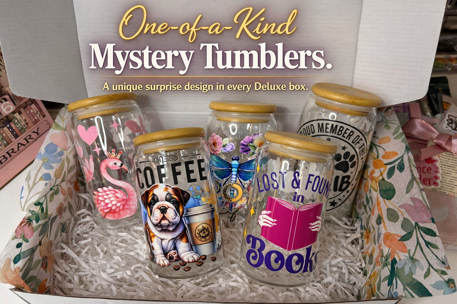 Blind Date with a Book | Deluxe Mystery Book Box | Hand-Picked Romance, Fantasy & Dark Romance, Mystery Book