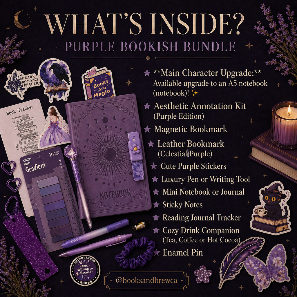 Purple Bookish Bundle — Cozy Stationery & Book Lover Gift Box