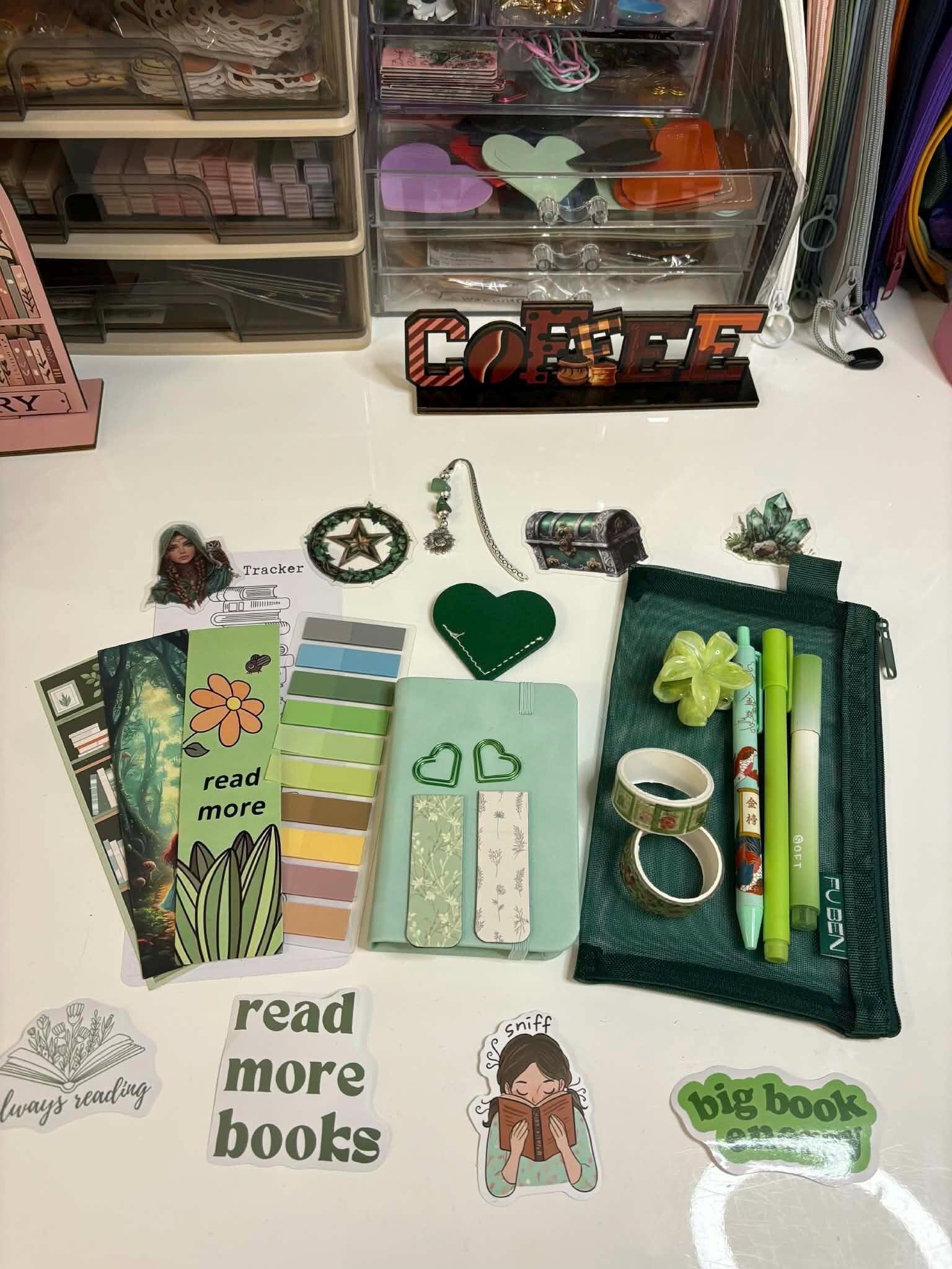 Green Mystical Bookish Bundle — Cozy Stationery & Book Lover Gift Box - Books and Brew Canada
