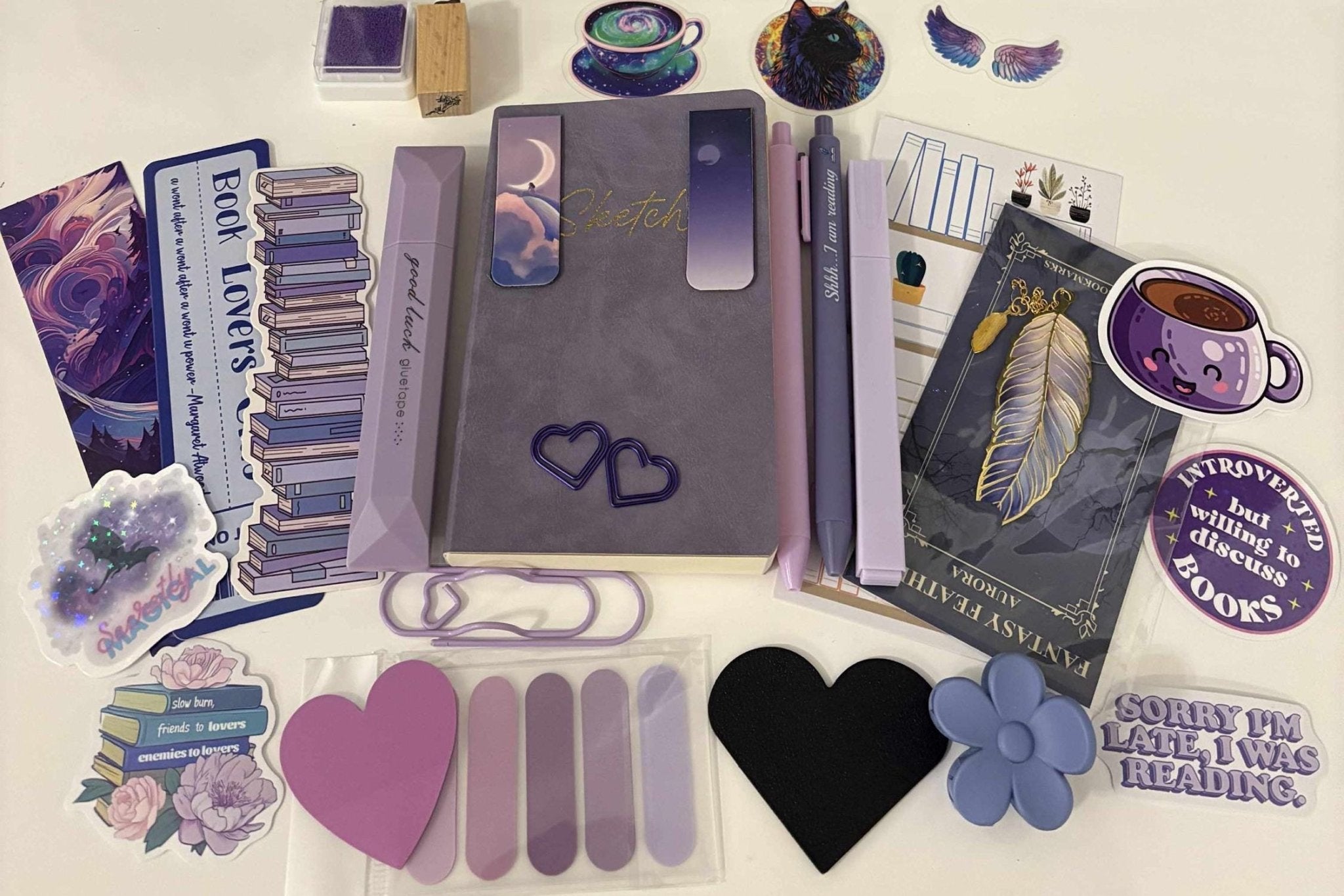 Purple Bookish Bundle — Cozy Stationery & Book Lover Gift Box - Books and Brew Canada