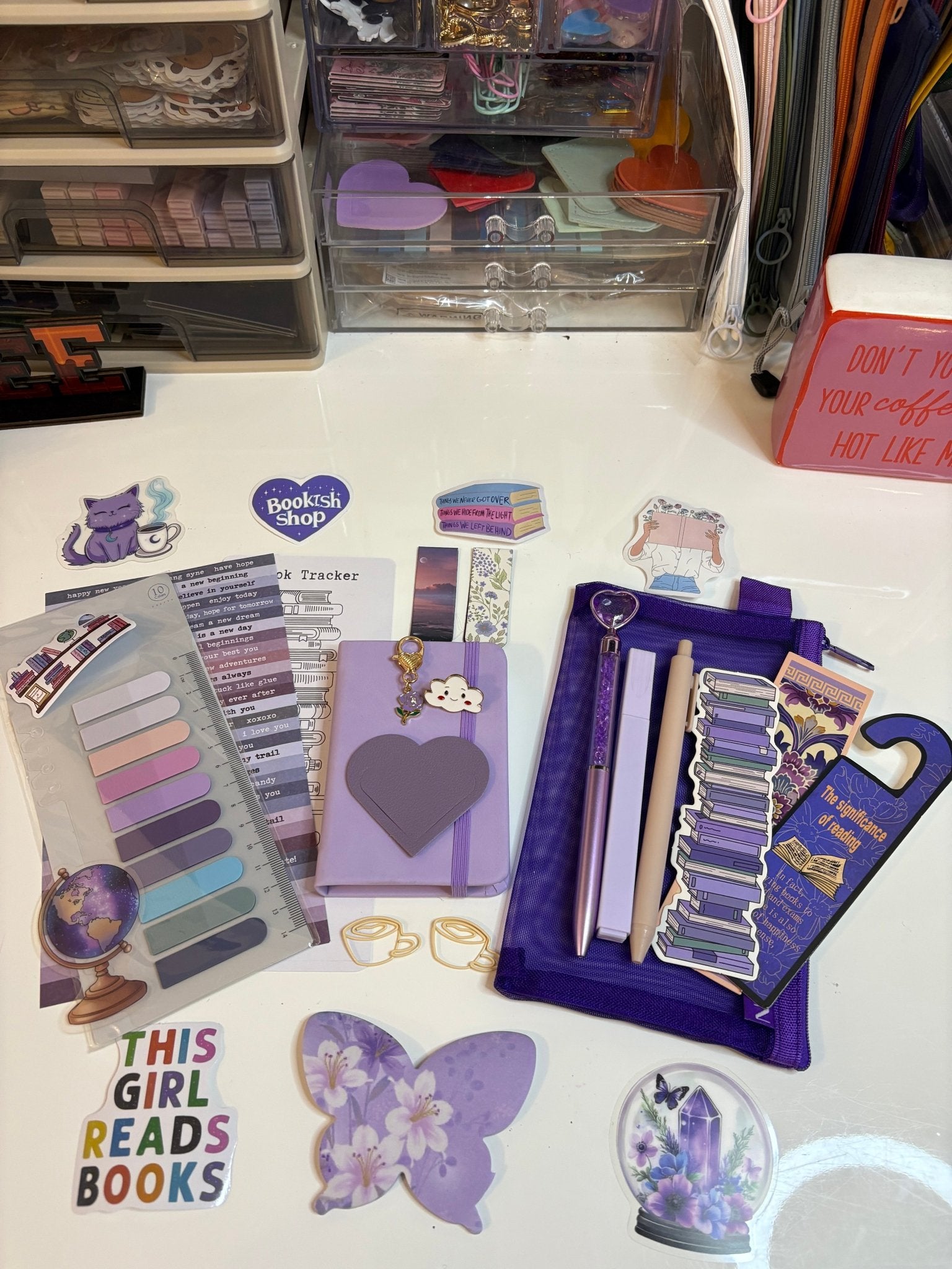 Purple Bookish Bundle — Cozy Stationery & Book Lover Gift Box - Books and Brew Canada