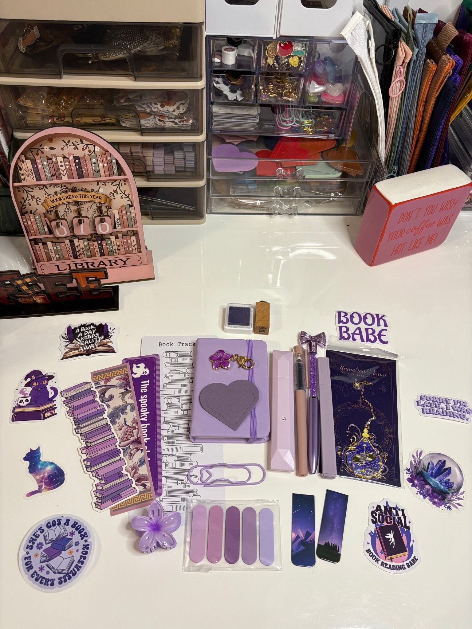 Purple Bookish Bundle — Cozy Stationery & Book Lover Gift Box - Books and Brew Canada