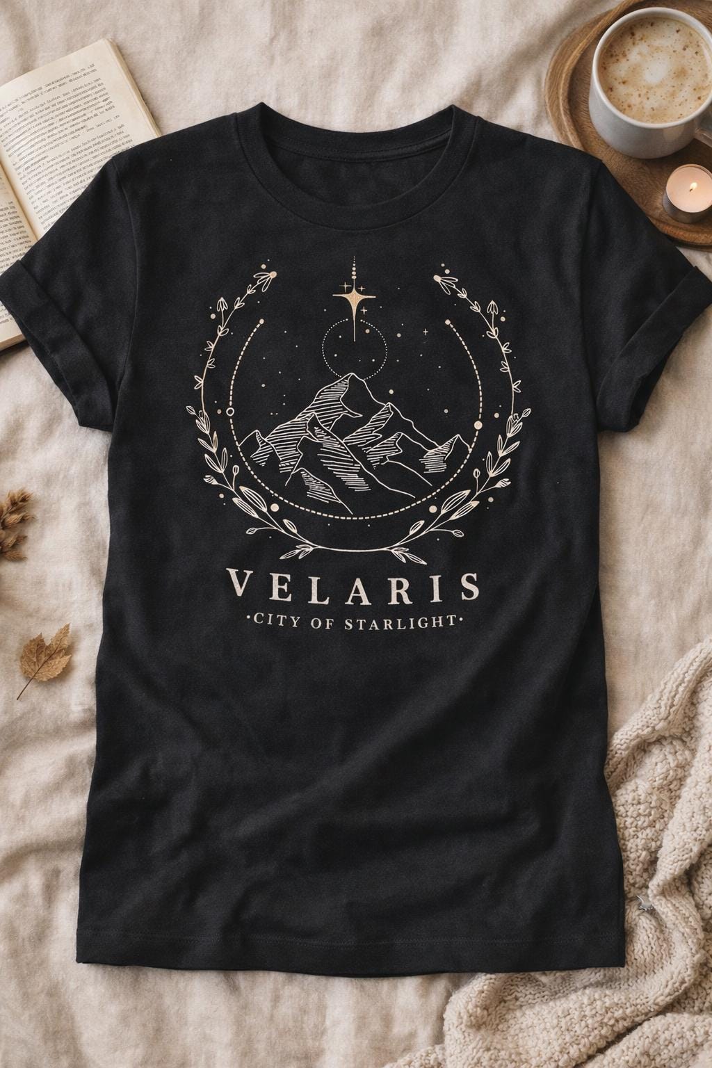 Velaris City of Starlight Shirt | Chemise Velaris Ville des Étoiles | Fantasy Bookish T-Shirt, Night Court Reader Gift, Cadeau Lecteur - Books and Brew Canada